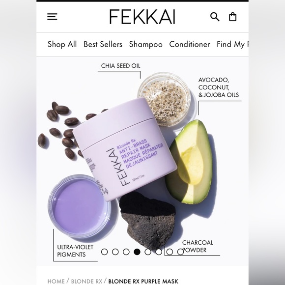 FEKKAI 🌺 Blonde Anti-Brass Repair Mask 220ml - Picture 4 of 9